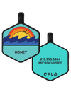 Ocean Sunrise Silicone Dog ID Tag