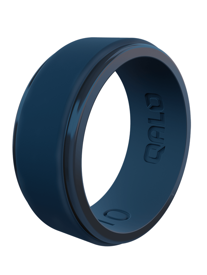 Image of Men's Polished Step Edge Silicone Ring