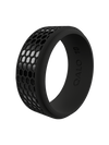 Men's Black Hex Silicone Ring