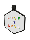 Rainbow Love is Love Hex Dog ID Tag