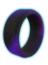 Men's Aqua Galaxy Glow Silicone Ring