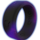 Men's Aqua Galaxy Glow Silicone Ring
