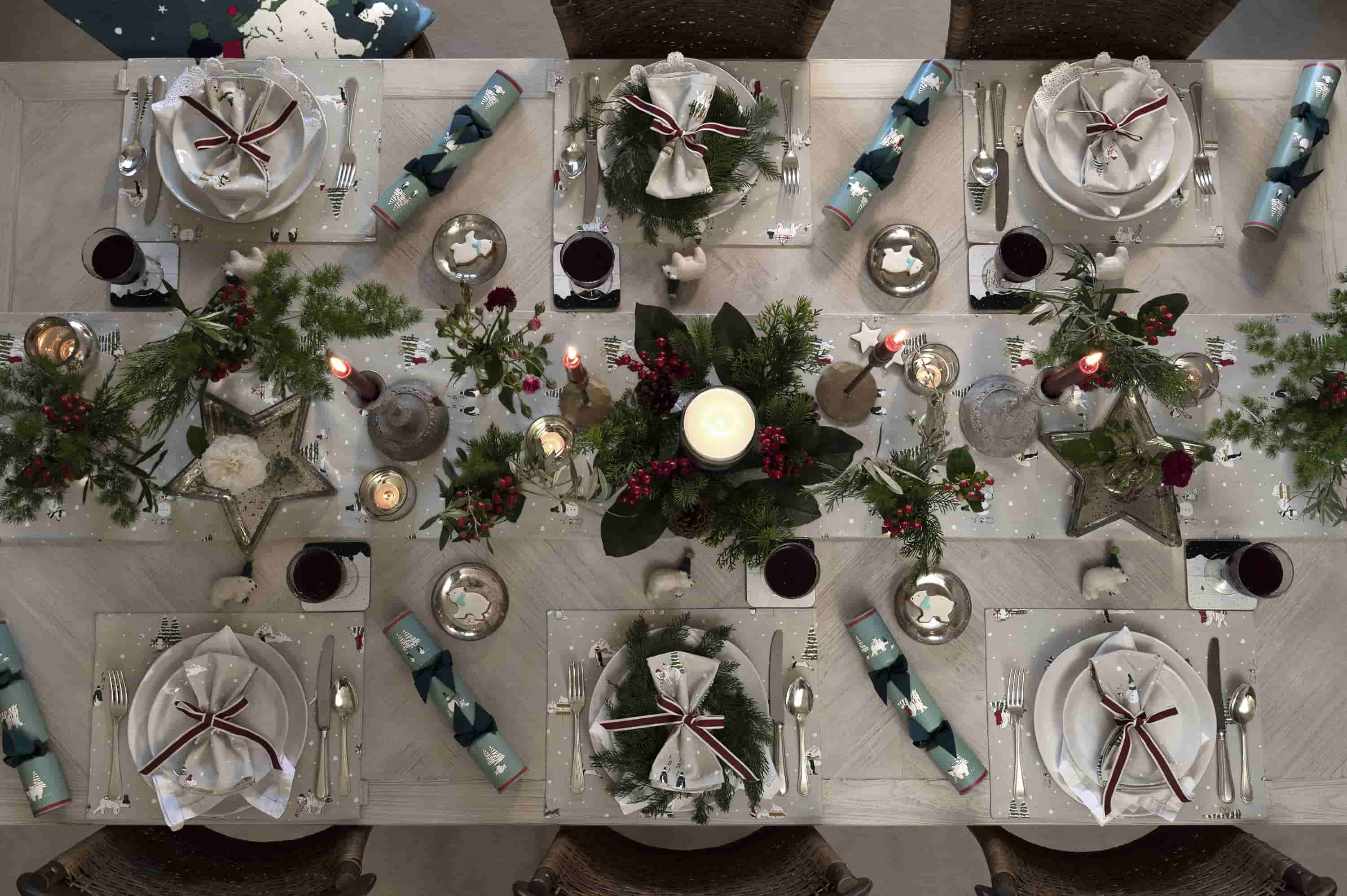 Snow Season Table Setting from Sophie Allport