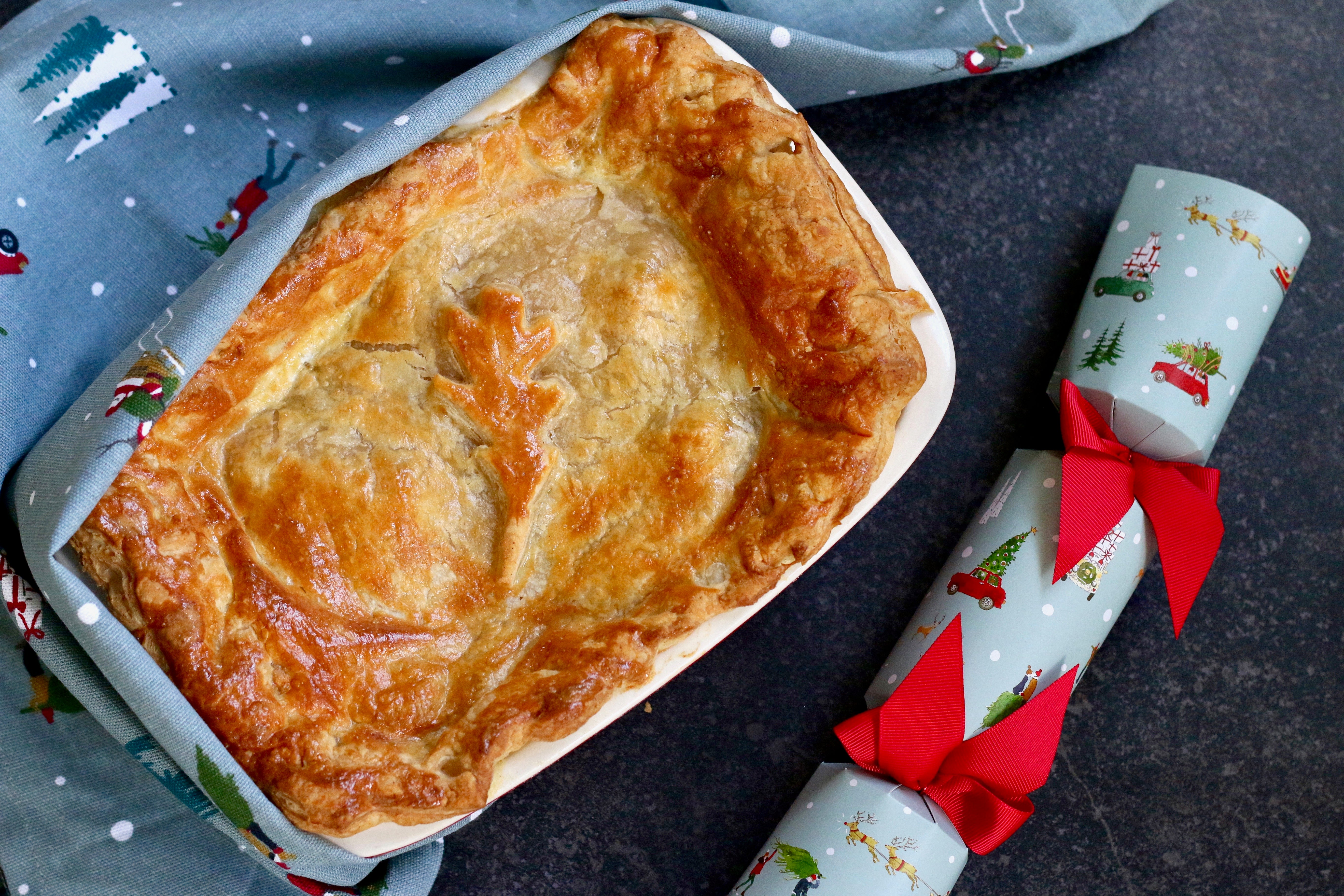 Christmas Leftovers Puff Pastry Pie