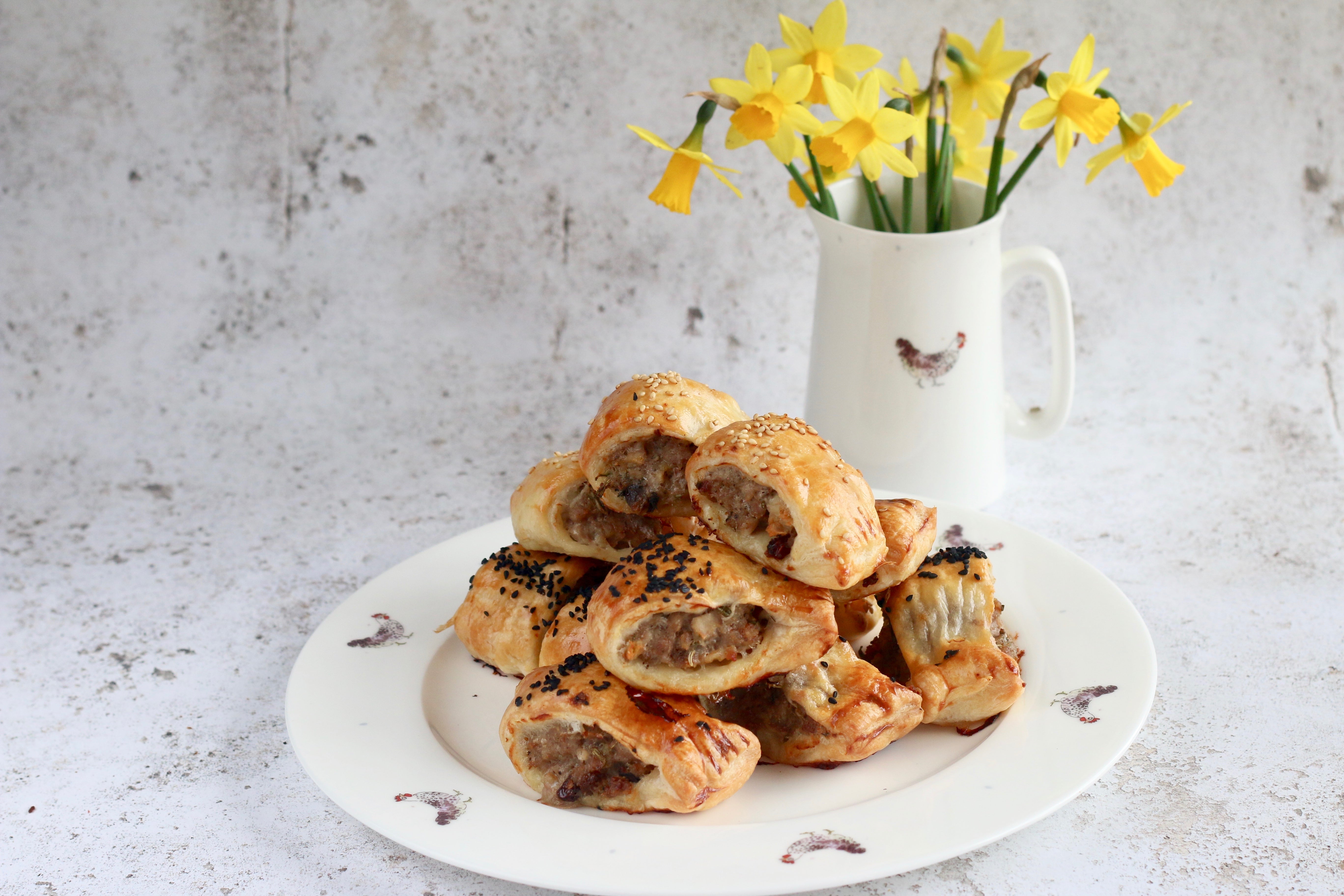 Pork and Chicken Sausage Roll Snack Recipe