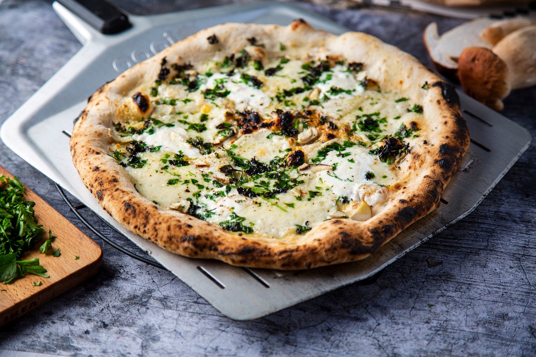 Porcini & Provolone Pizza