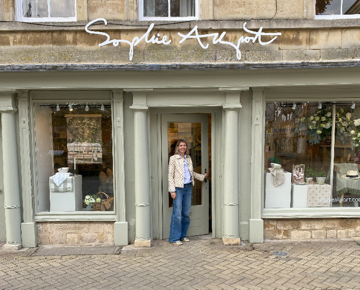 Sophie Allport outside her Stamford shop