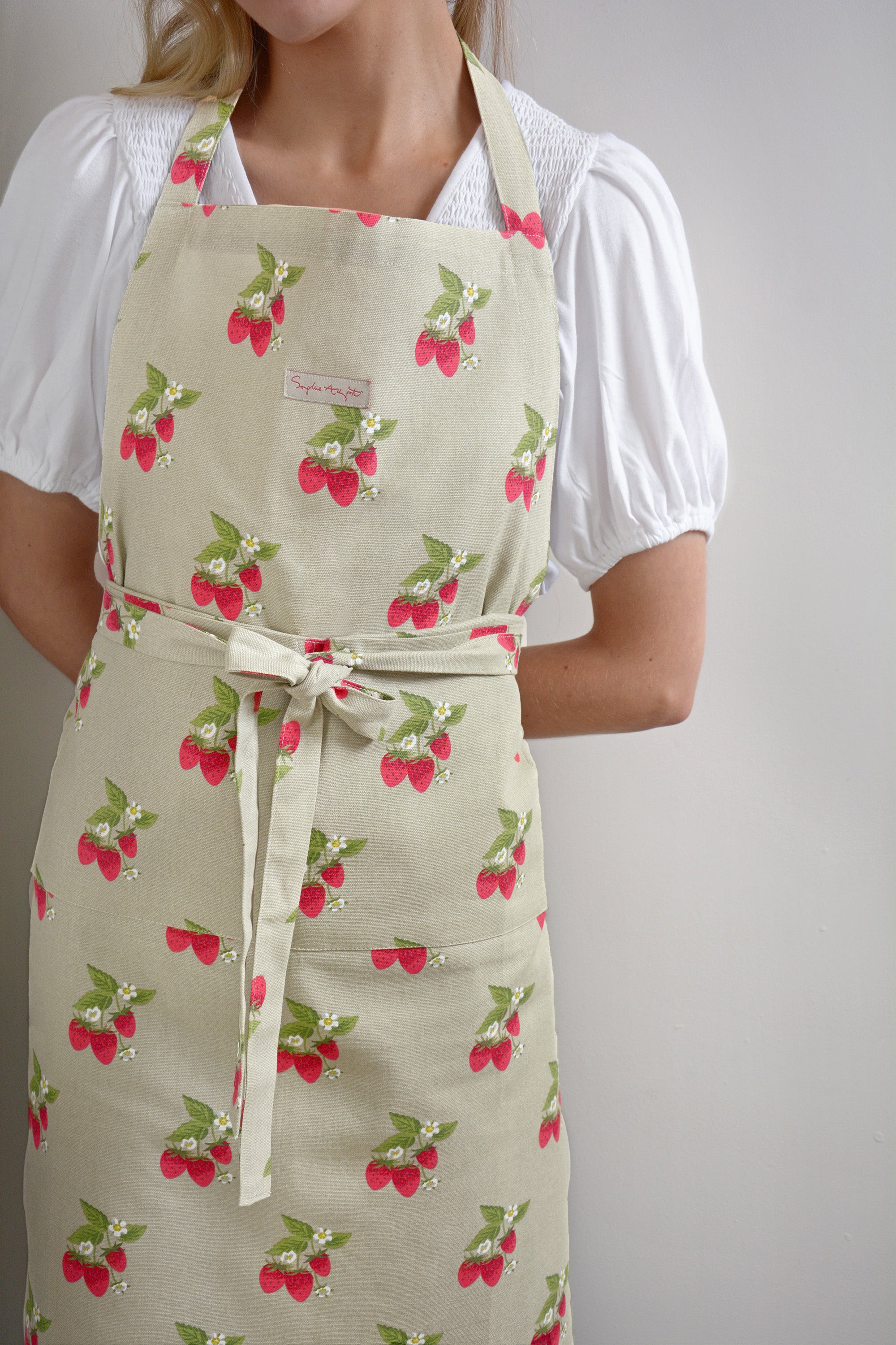 Strawberries Adult Apron by Sophie Allport