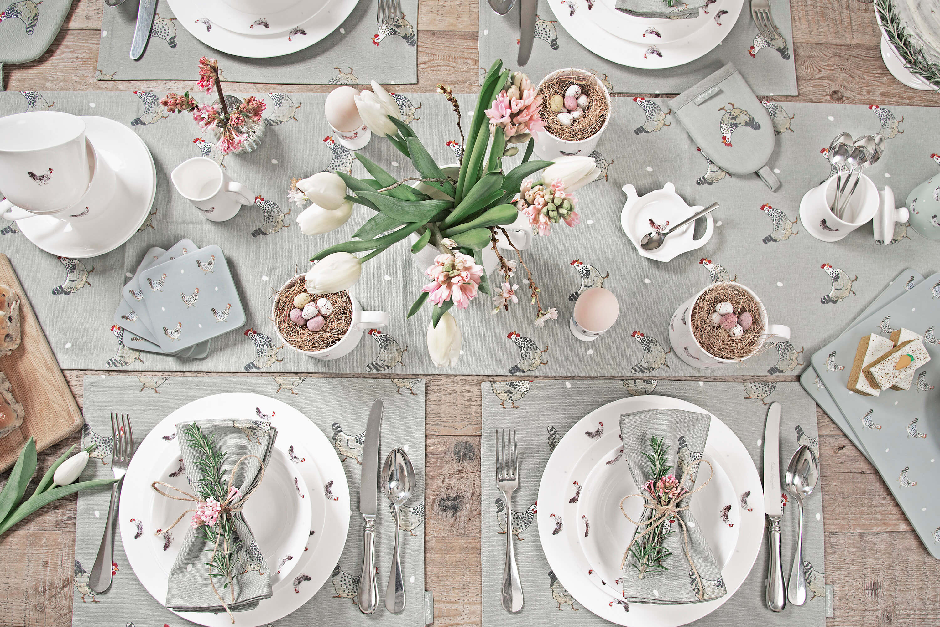 Spring Table Setting using Sophie Allport's Spring Designs 