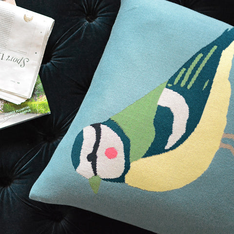 Help birds in winter - Sophie Allport knitted cushion