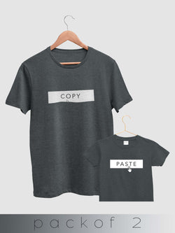 mini & Me Copy Paste Grey - Pack of 2