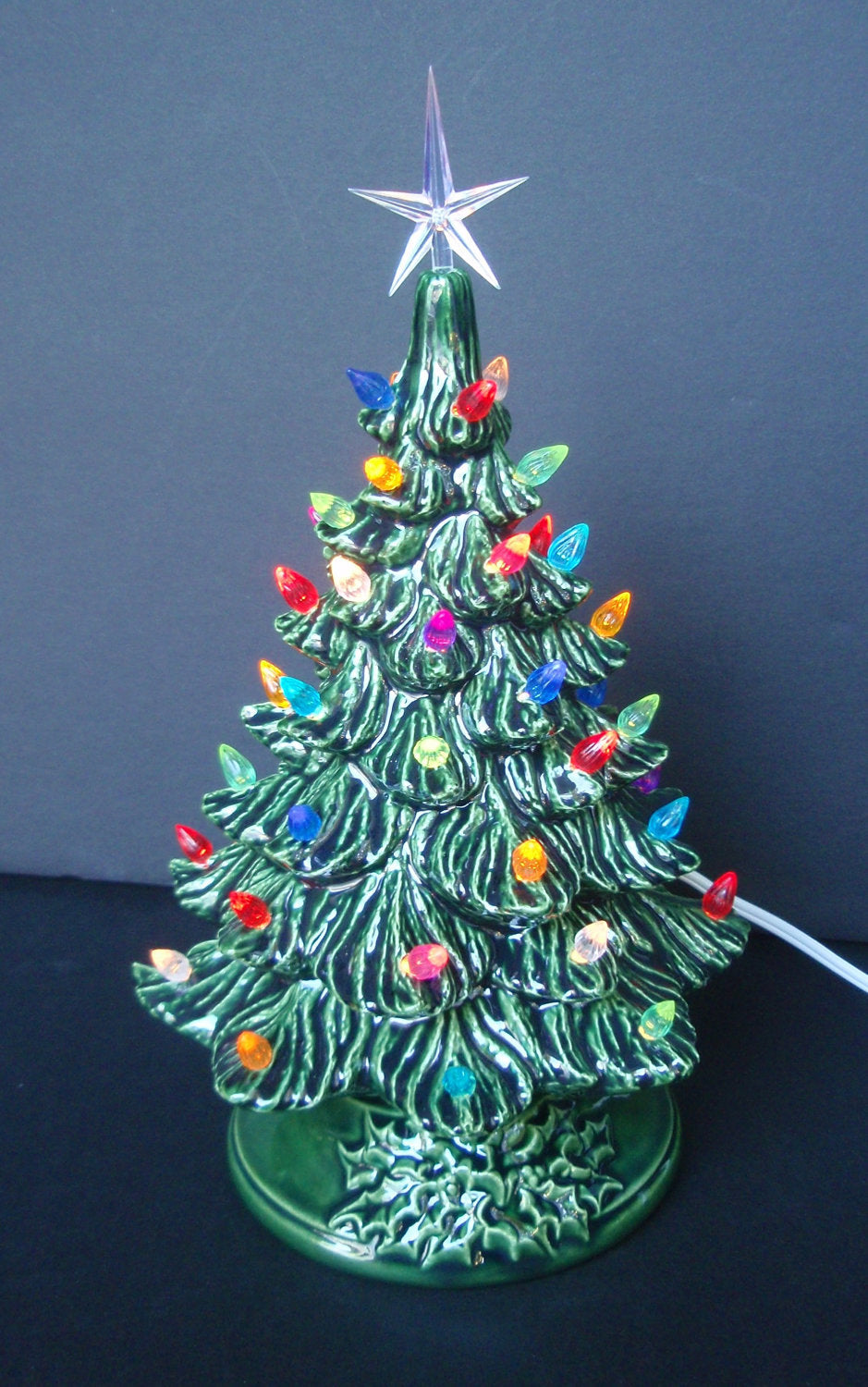 ceramic tree with lights vintage