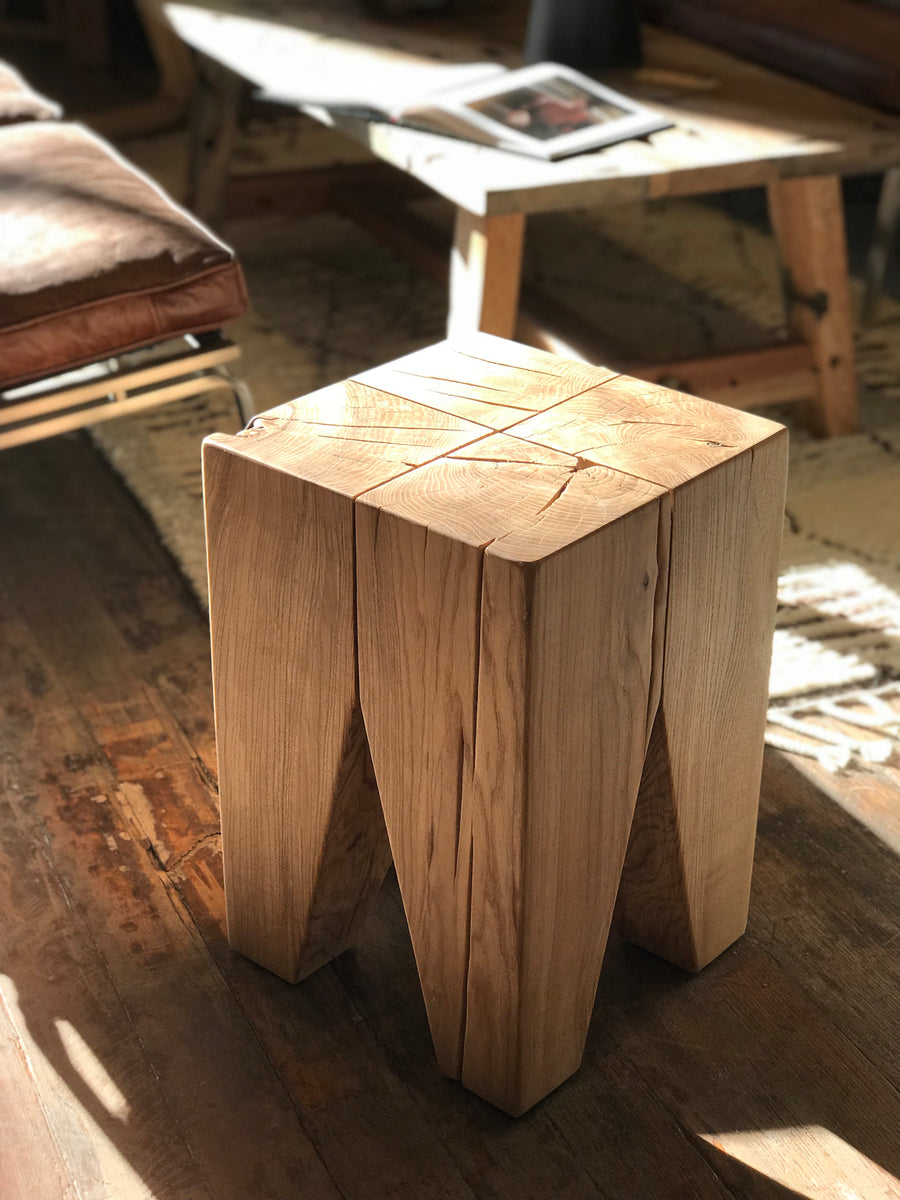 Mars Angled Stump Side Table Ash