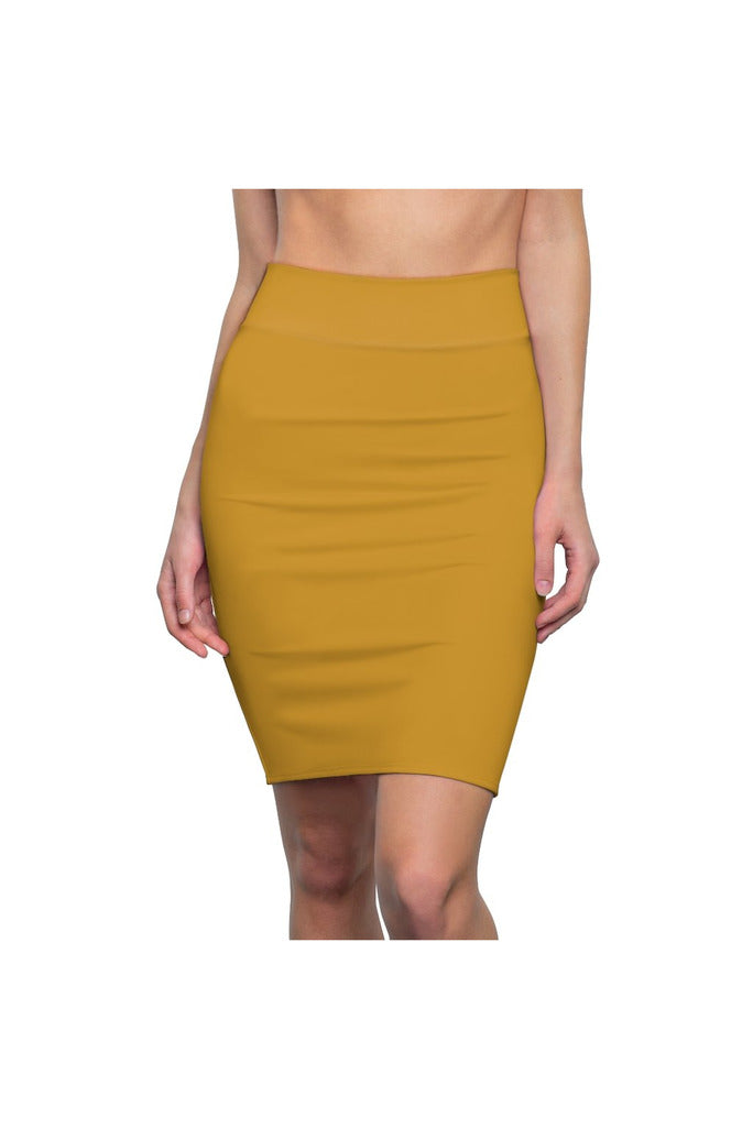 mustard tube skirt