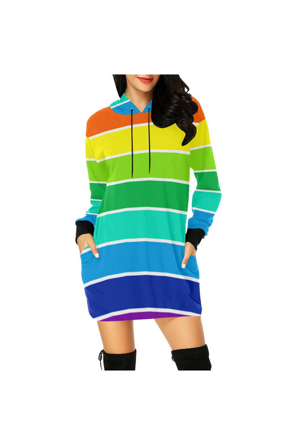Rainbow Bright Hoodie Mini Dress