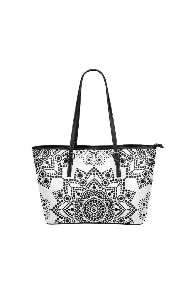 Mandala Leather Tote Bag/Small