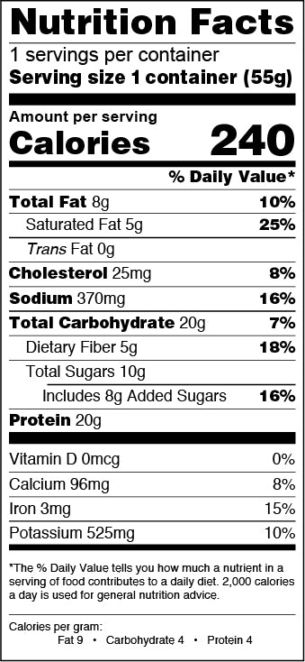 Chocolate Peanut Butter Nutrition Facts