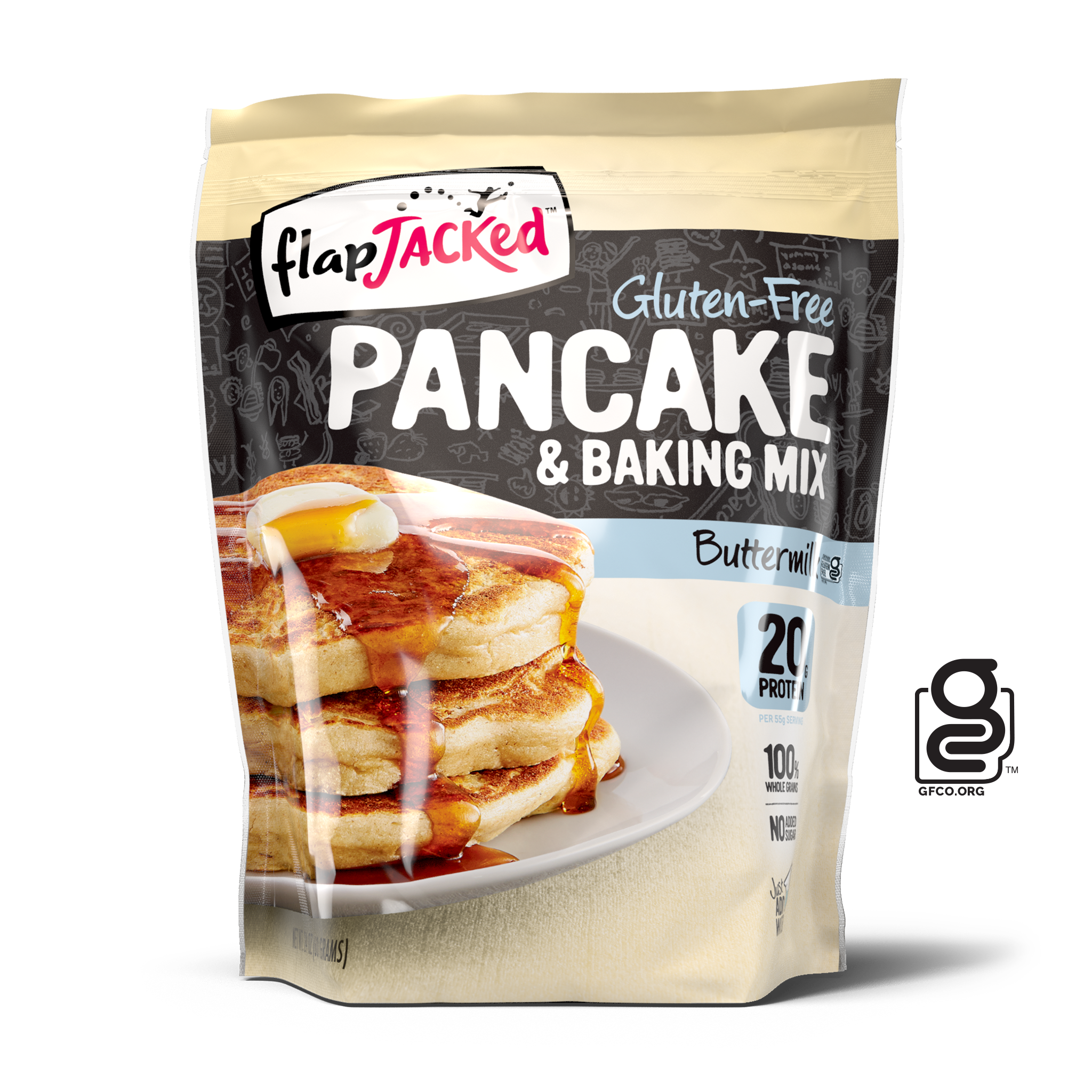 Spænde Kommentér Udelukke FlapJacked Gluten-Free Buttermilk Protein Pancake & Baking Mix