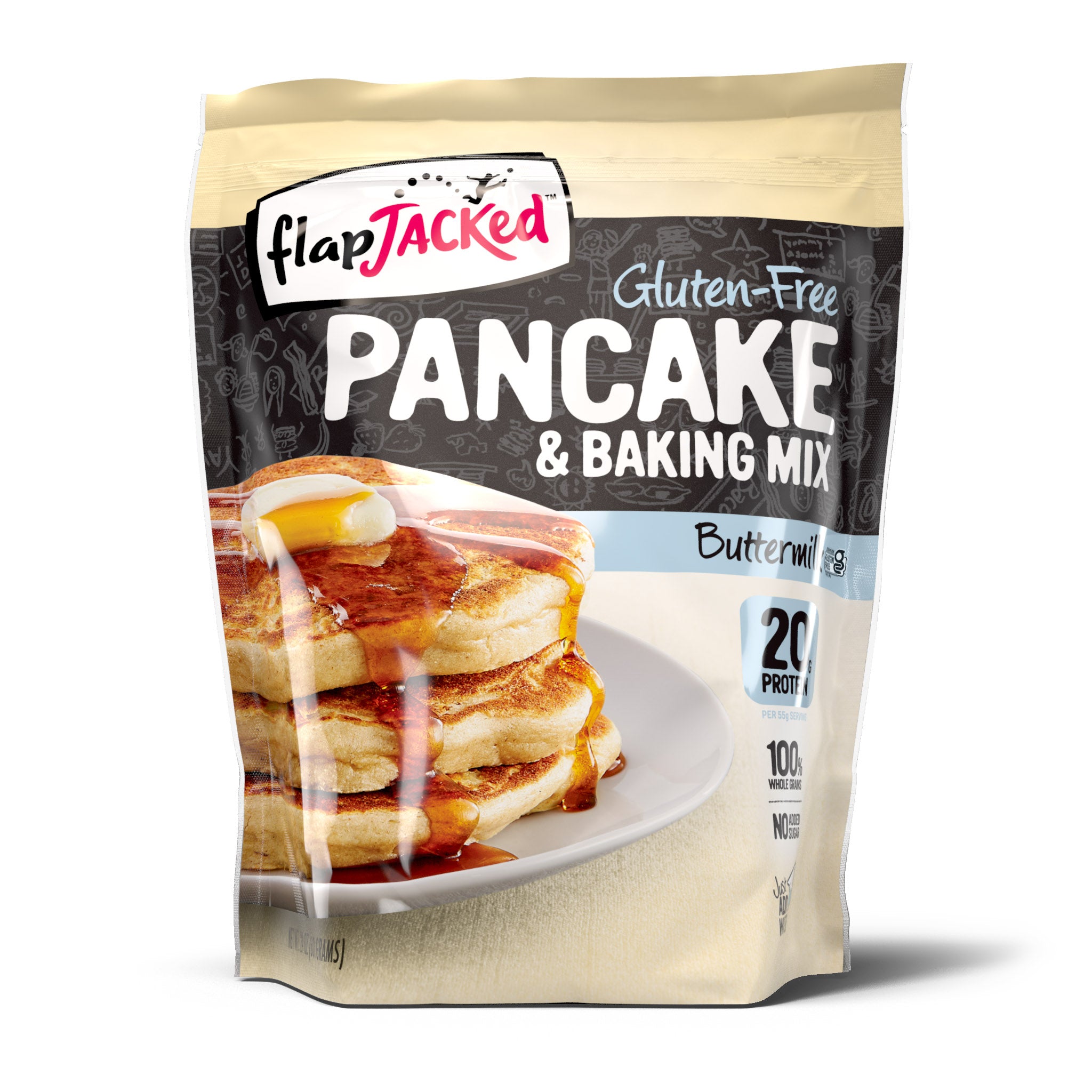 FlapJacked Gluten-Free Buttermilk Protein Pancake & Baking Mix