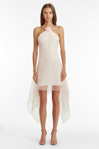 Shop Amanda Uprichard Natalie Mini Dress In Blush