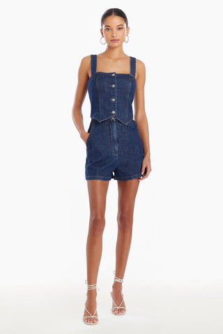 Amanda Uprichard Royston Romper In Blue