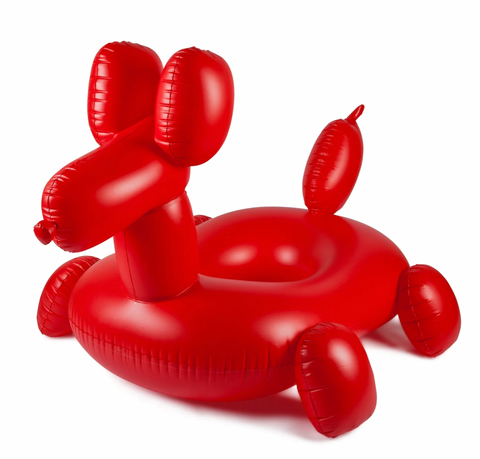 giant red balloon animal dog tube pool float