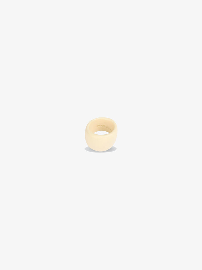 Dinosaur Designs Resin Band Ring Cream