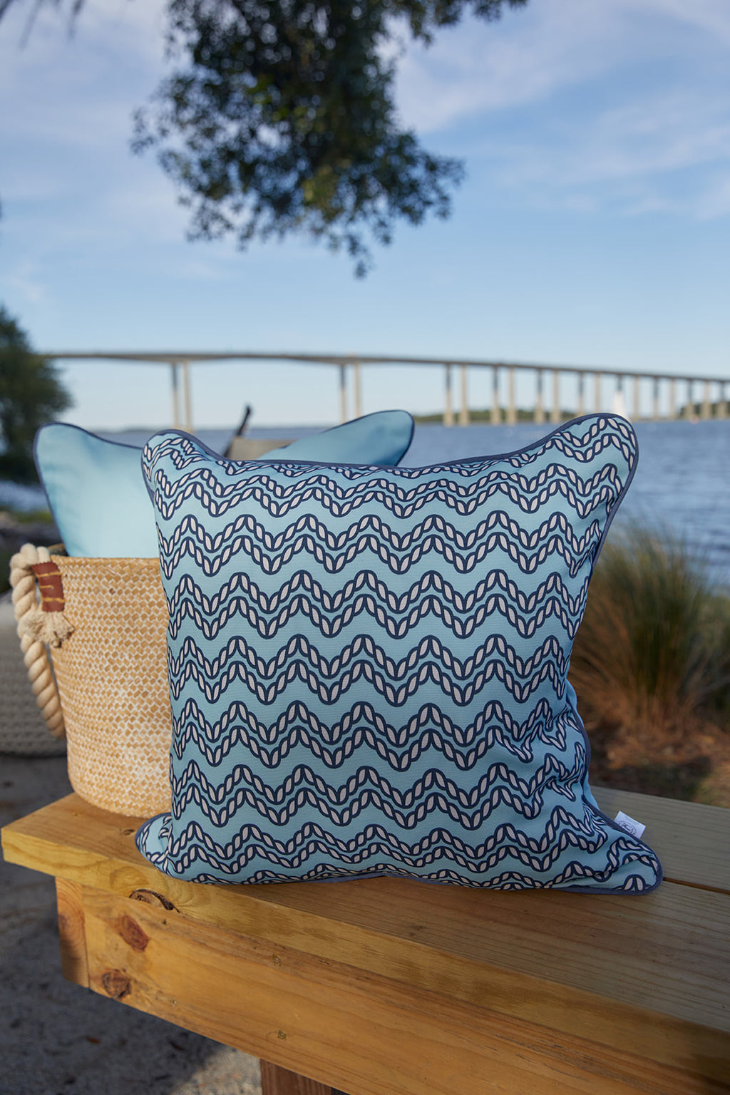 Navy Chevron Ropes Pillow – Sewing Down South