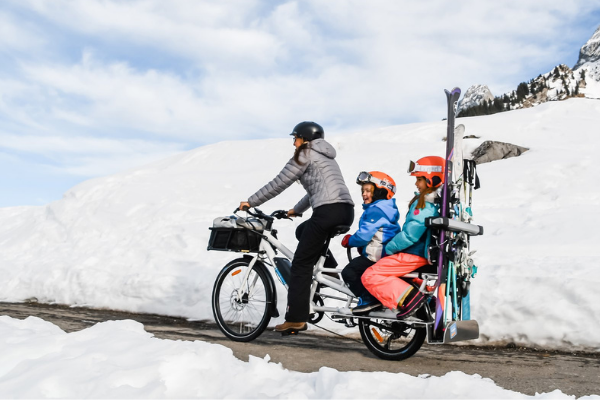 Yuba Ski Snowboard Rack for Electric Cargo Bike