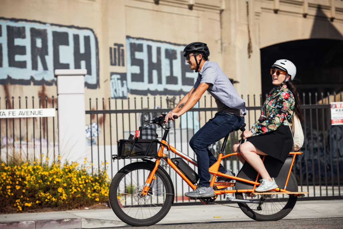 Yuba Kombi One Size Fits All Electric Cargo Bike is Sharable