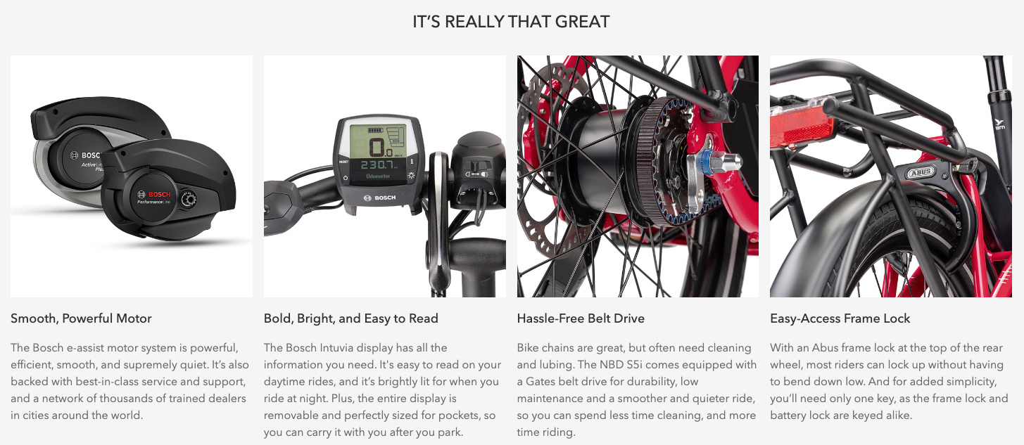 Tern NBD E-Bike Features