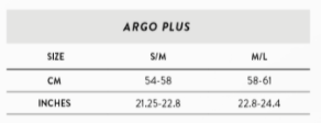 Scott Argo Plus Helmet Size Chart