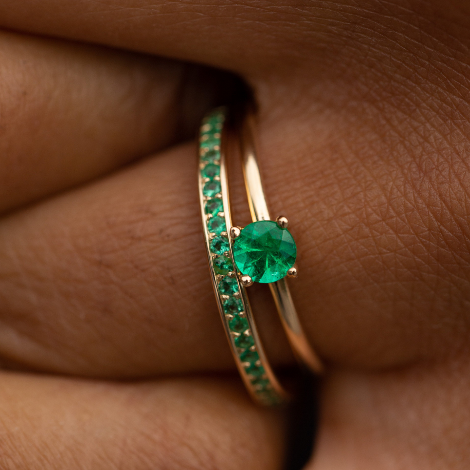 Emerald rings from MYEL