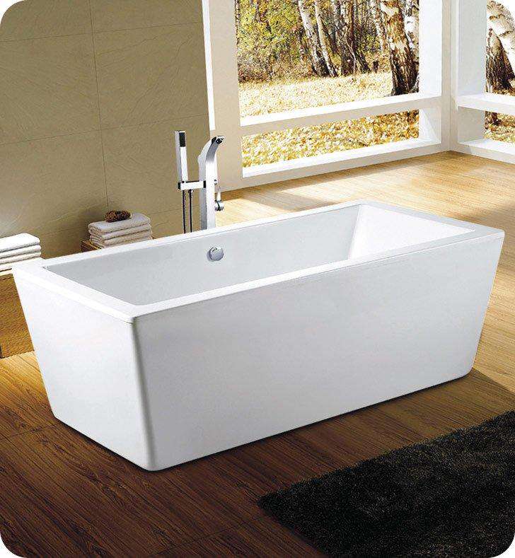 Neptune Rouge Amaze F1 60 Rectangular Freestanding Tub White Az3260f1r