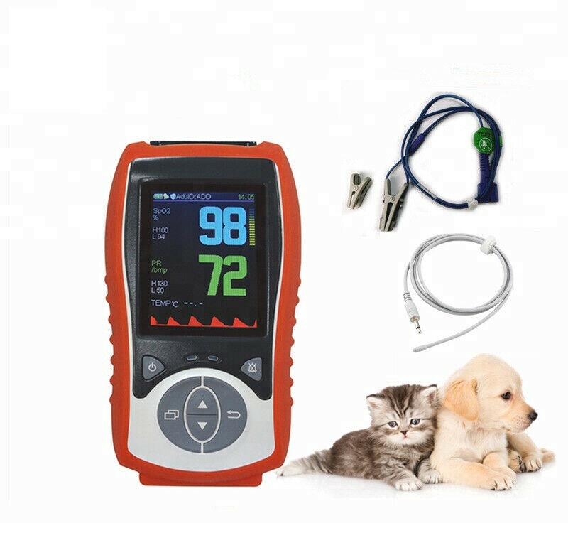 Handheld Veterinary Pulse Oximeter, Animal Sensor Handheld Pulse Machi