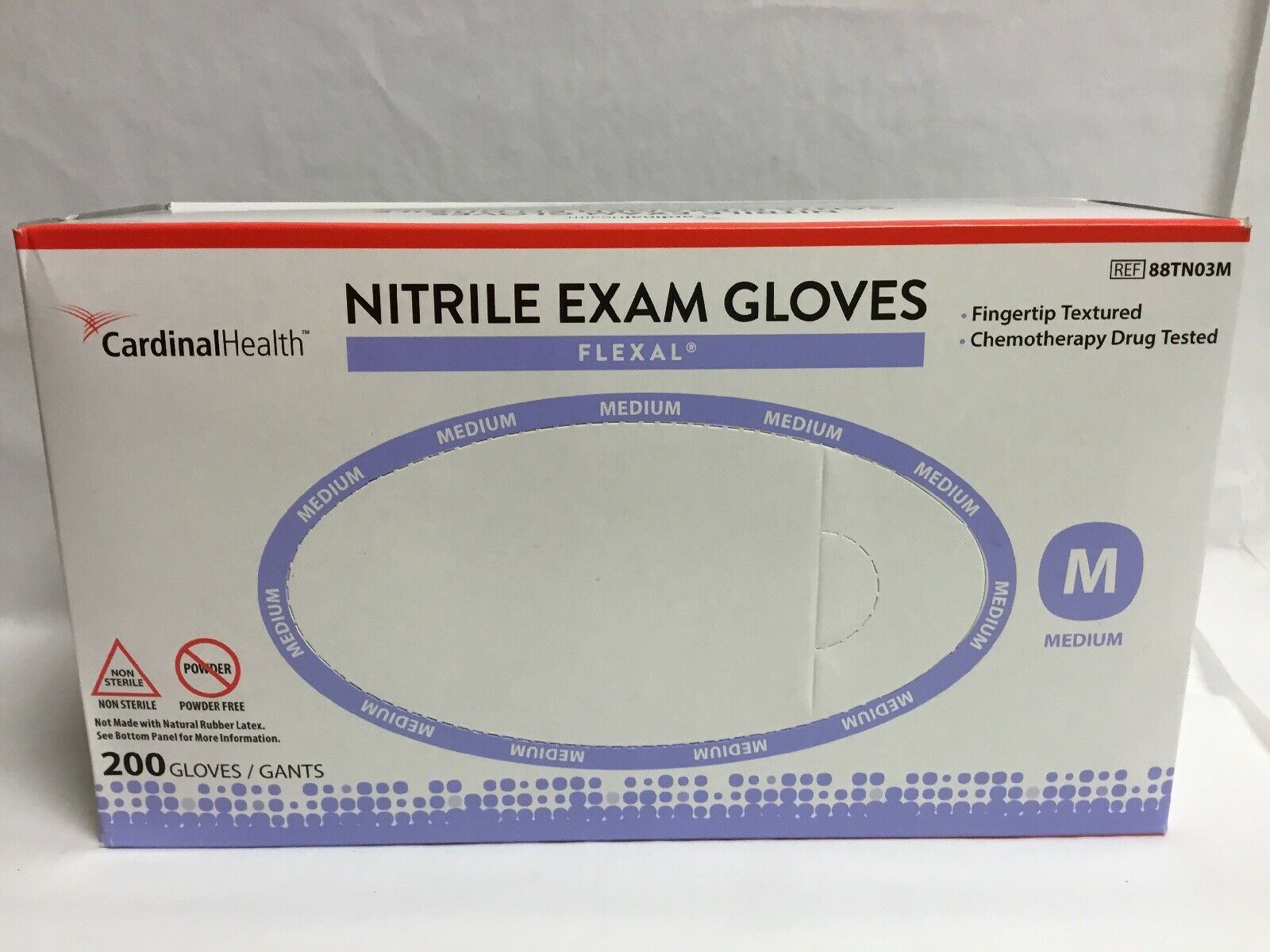 Cardinal Health Nitrile Exam Gloves-Size Medium – KeeboMed