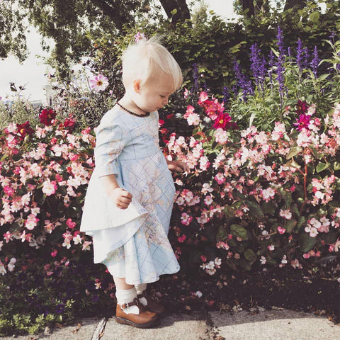 little girl white dress baltic amber teething necklace