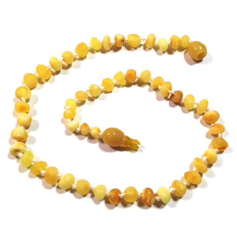 Super Butter Baltic Amber Teething Necklace with a Pop Clasp