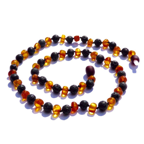 Amber-Gemstone Nutmeg & Lava Stone