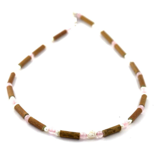 Hazel-Gemstone Freshwater Pearl & Rose Quartz