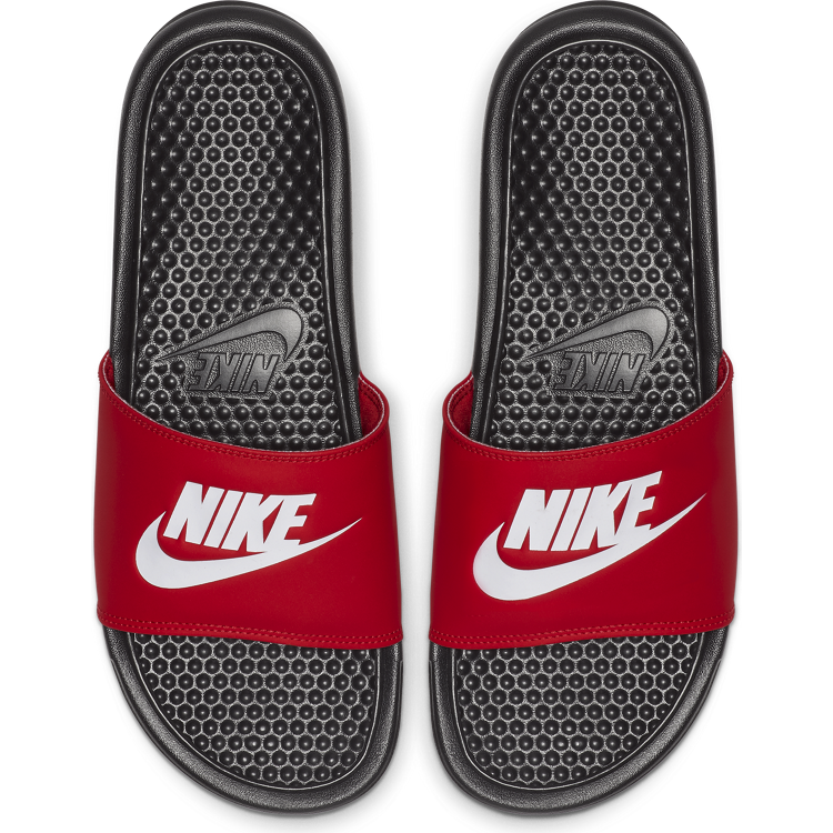 nike benassi red slides