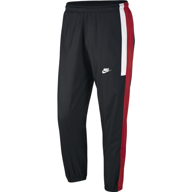 red and black nike pants