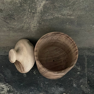 Handmade Walnut Lidded Pot, multiple styles