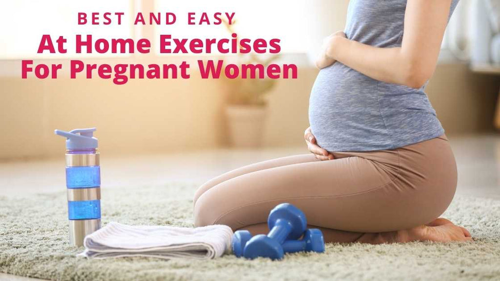 pregnant woman on floor with water bottle and towel ready to exercise