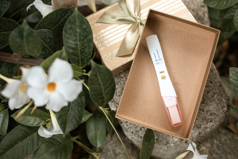pregnancy test wand in gift box