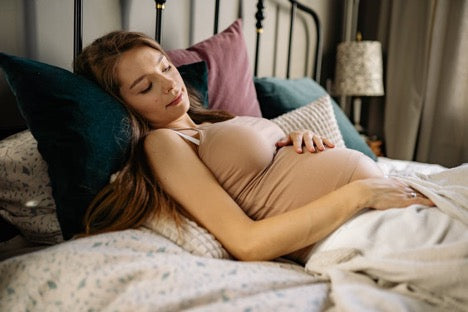 pregnant woman sleeping with chest elevated