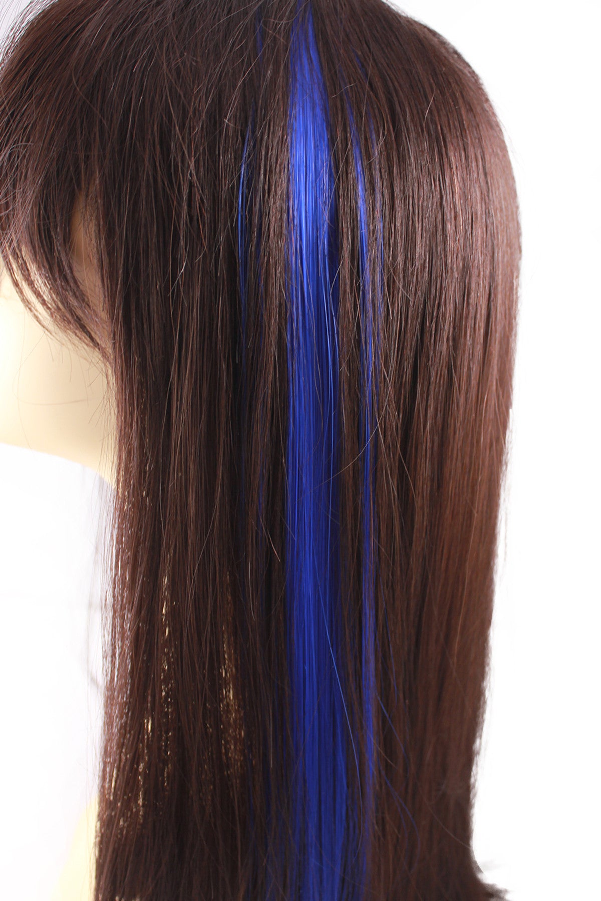 Single Clip Hair Extension: Blue