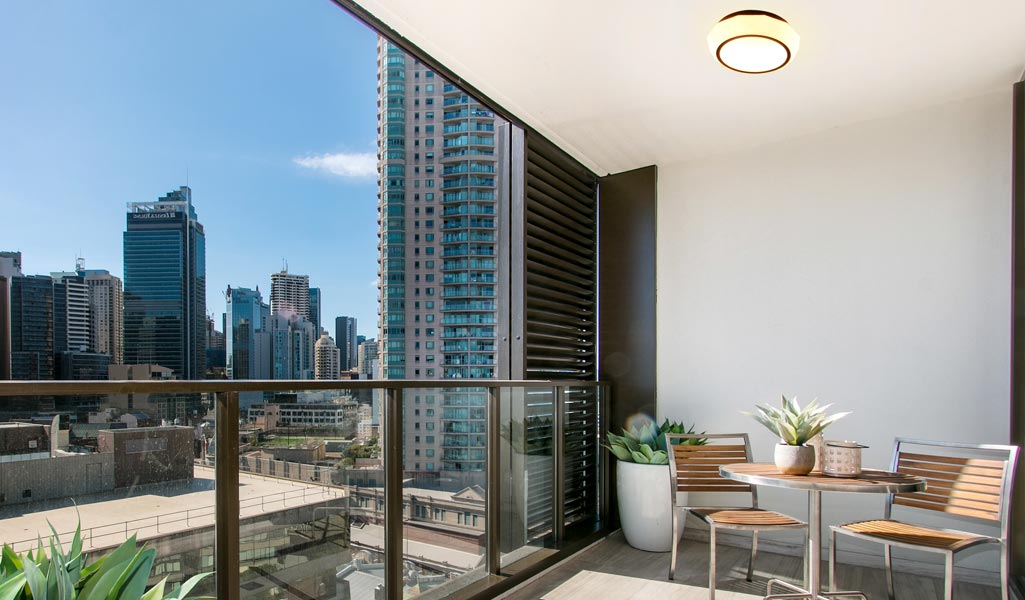 Balcony eating area