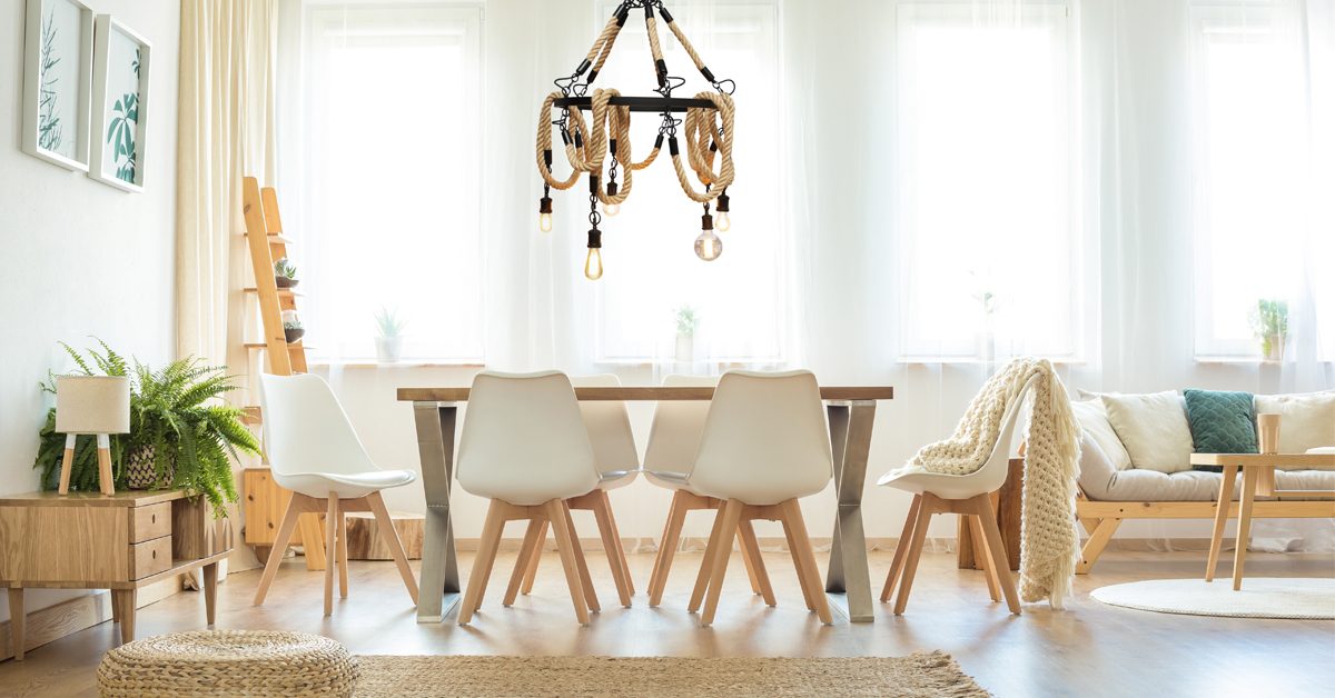 Hampton style chandelier for dining table