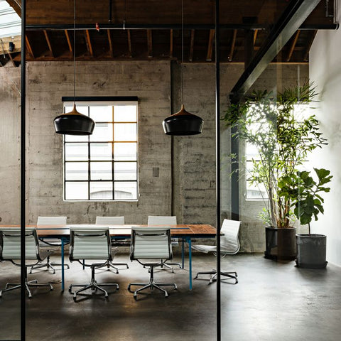 industrial chic office decor